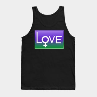 LOVE with female symbol Womens Right suffragette Tank Top